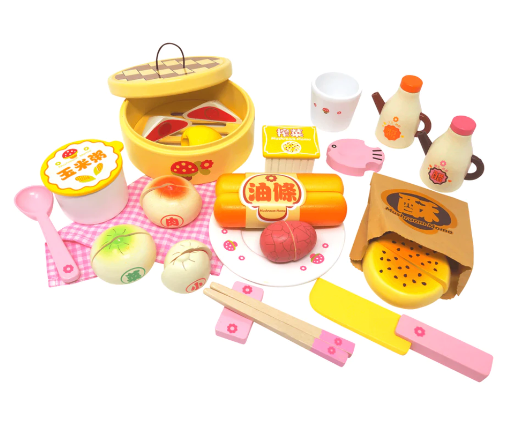 Asian Dimsum Breakfast Toddler Wooden Play Set