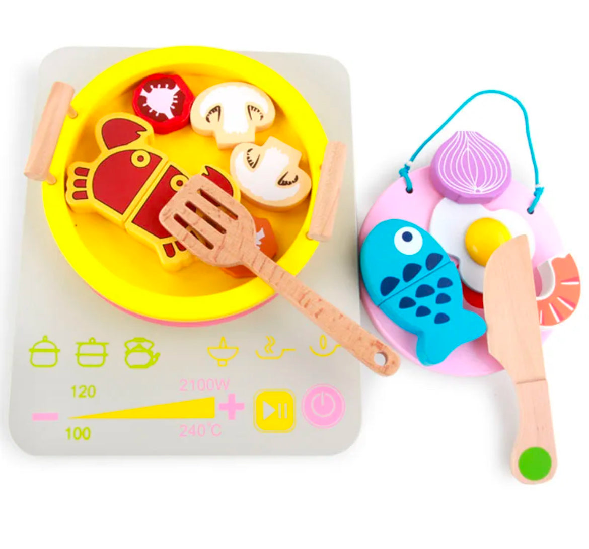 Wooden hot pot play set